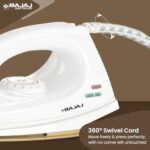 Buy Bajaj DX-7 1000 Watts Dry Iron | Advance Soleplate And Anti-Bacterial German Coating Technology | Light Weight Iron | Thermal Safety Fuse | 360 Degree Swivel Cord | 2-Yrs Warranty 【White】 Online at Low Prices in India -  - Image 5