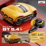 GOBOULT Mustang Torq Wireless in Ear Earbuds with 60H Playtime, App Support, Quad Mic ENC, 45ms Low Latency, 13mm Driver, Breathing LEDs,Touch Controls, Made in India, IPX5, Ear buds Wireless (Yellow)  : Electronics - Image 8