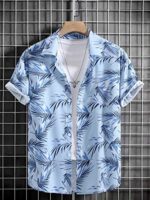 Leriya Fashion Men's Printed Regular Fit Shirt Sky  : Clothing & Accessories - Image 7