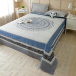 Story@Home 210 TC Jaipuri Print Cotton Feel Double Bedsheet for Bedroom Queen Size with 2 Pillow Cover (225 CMX 250 CM)- Ivory  : Home & Kitchen - Image 3