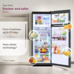 Godrej 272 L 3 Star 4-In-1 Convertible Technology | 30 days Farms Freshness | 95%+ Food Surface Disinfection | Inverter | Frost Free | Double Door Refrigerator (RF EON 294C RCIT FS ST, Fossil Steel)  : Garden & Outdoors - Image 4