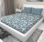 RD TREND® Presents Luxurious Supersoft Cotton Feel 210 Tc (100x108 Inch) bedsheet for Double Bed King Size with 2 Pillow Covers Size 18x28 Inch Color- Grey Pattern-Floral  : Home & Kitchen - Image 9