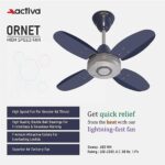 Buy ACTIVA ORNET 600mm Ceiling Fan, 850 RPM High Speed Air Delivery with 4 Blades, Anti-Dust Coating, 2 Years Warranty - Silver Blue Online at Low Prices in India -  - Image 7