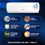 Voltas 1 Ton 3 Star, Inverter Split AC (Copper, LED Display, Anti-dust Filter, 123V Vectra Elegant, White)  : Home & Kitchen - Image 2