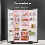LG 655 L Frost-Free Smart Inverter Double Door Side-By-Side Refrigerator (GL-B257HDSY, Dazzle Steel, Express Freeze | Multi Air-Flow)  : Garden & Outdoors - Image 9