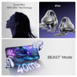 boAt Airdopes Loop OWS Earbuds w/Clip-On Fit, Air Conduction Tech, 50HRS Battery, 4Mics ENx, Dual EQ Modes, 12mm Drivers, 40ms Latency, ASAP Charge, OWS Ear Buds in Ear Bluetooth Earphones(Cool Grey)  : Electronics - Image 4