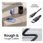 Ambrane Unbreakable 3A Fast Charging 1.5m Braided Type C Cable for Smartphones, Tablets & other Type C devices, 480Mbps Data Sync, Quick Charge 3.0 (RCT15A, Black)  : Computers & Accessories - Image 4