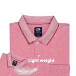 Buy Peter England Men's Premium Branded Regular Fit Half Sleeve Polo T-Shirt with Pocket | Cotton Rich | Birds Eye Interlock Weave Pink, Medium - Image 7