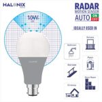 Halonix 10W Radar motion sensor Led Bulb, Auto on-Auto off, Pack of 1, White   - Image 6