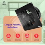 HEWA Onyx 6 inch 150mm high speed Ventilation Exhaust Fan for bathroom, kitchen with 2 year warranty (Black)  : Home & Kitchen - Image 4