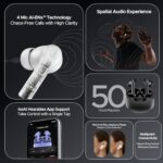 boAt Airdopes 300, Cinematic Spatial Audio, 50HRS Battery, 4Mic AI ENx, Fast Charge, App Support, Low Latency, IPX4, v5.3 Bluetooth Earbuds, TWS Ear Buds Wireless Earphones with mic (Gunmetal Black)  : Electronics - Image 3