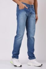 Buy London Hills Men High Rise Regular Fit Jeans | Jeans For Man Light Blue, 36 - Image 6