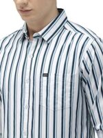 The Indian Garage Co Men's Slim Shirt (0619-SH04-04- White Medium)  : Clothing & Accessories - Image 2