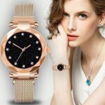 Acnos Premium Analogue Women's Rose-Gold Magnet Watch With Rosegold Bracelet With Gift Box - Metal  : Fashion - Image 4