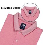 Buy Peter England Men's Premium Branded Regular Fit Half Sleeve Polo T-Shirt with Pocket | Cotton Rich | Birds Eye Interlock Weave Pink, Medium - Image 6