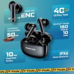 Fastrack Fpods FX101|BT5.4 TWS Earbuds, 40Hrs Playtime, Quad mic ENC for Crystal Clear Calls, Low Latency Gaming Mode Upto 50ms,NitroFast Charge  : Electronics - Image 2