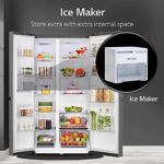 LG 655 L Frost-Free Smart Inverter Double Door Side-By-Side Refrigerator (GL-B257HDSY, Dazzle Steel, Express Freeze | Multi Air-Flow)  : Garden & Outdoors - Image 7