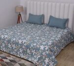 RD TREND® Presents Luxurious Supersoft Cotton Feel 210 Tc (100x108 Inch) bedsheet for Double Bed King Size with 2 Pillow Covers Size 18x28 Inch Color- Grey Pattern-Floral  : Home & Kitchen - Image 6