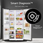 LG 655 L Frost-Free Smart Inverter Double Door Side-By-Side Refrigerator (GL-B257HDSY, Dazzle Steel, Express Freeze | Multi Air-Flow)  : Garden & Outdoors - Image 8