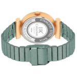 IIK COLLECTION Watches for Woman Round Dial | Analogue Quartz Movement Ladies Watch | Long Battery Life | Metal Bracelet Chain Type Strap | Double Lock Clasp Safety Girls (Green)  : Fashion - Image 7