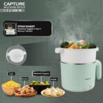 Havells Capture 1.2 L Multi-Cook Electric Kettle with Steamer | 650W |304 Stainless Steel Inner Body|Cooks Noodles, Rice, Milk | Cool-Touch Body | 2-Year Warranty (Green)  : Home & Kitchen - Image 4