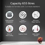 LG 655 L Frost-Free Smart Inverter Double Door Side-By-Side Refrigerator (GL-B257HDSY, Dazzle Steel, Express Freeze | Multi Air-Flow)  : Garden & Outdoors - Image 2