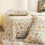 Buy Story@Home King Size Bedsheet | Cloud Cotton Flatsheet King Size with Two Pillow Covers| 300 TC | Super Soft Bed Sheet for King Size Bed | Floral Design (270 x 250 cm, Off White & Yellow) Online at Low Prices in India - 