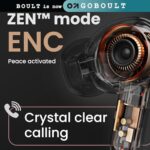 GOBOULT Z20 Truly Wireless Bluetooth Ear Buds with 51H Playtime, Zen™ Calling ENC Mic, Made in India, Low Latency Gaming, Touch Controls, Rich Bass Drivers, TWS Earbuds Bluetooth Wireless (Pine Green)  : Electronics - Image 11