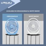 Bajaj Pygmy Go 178MM Mini Fan with LED Lighting | Rechargeable | USB Charging | 4-hours Battery Backup | 3 Speed | 2-Light Brightness Setting | High Speed | Portable【Blue】  : Computers & Accessories - Image 8