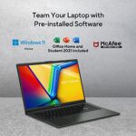 ASUS Vivobook Go 15 (2023), AMD Ryzen 5 7520U, 16GB RAM, 512GB SSD, FHD, 15.6"/39.62cm, Windows 11, MS Office 2021, Mixed Black, 1.63KG, E1504FA-NJ542WS, Alexa Built-in, Thin & Light Laptop  : Electronics - Image 10