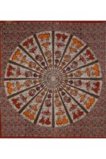 Queenie 144 Tc 100% Cotton Rajasthani Traditional Printed Bedsheet for Double Bed with 2 Pillow Covers  : Home & Kitchen - Image 2