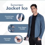 BLUE TYGA Sunscreen Jacket ICE | UPF 50+ sun protection | Cool Rush Technology for instant cooling | Sweat-wicking, anti-microbial fabric | Blocks UVA/UVB rays | Lightweight, all-day freshness.  : Fashion - Image 4