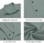 FINIVO FASHION Men's Solid Regular Fit Shirt (PCN_222_Green_XL  : Clothing & Accessories - Image 7