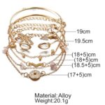 Shining Diva Fashion Latest Stylish Multilayer Gold Plated Bangle Bracelet for Women and Girls (rr14669b) Set of 6  : Fashion - Image 5