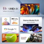 Hisense 164 cm (65 inches) E6N Series 4K Ultra HD Smart LED Google TV 65E6N (Black)  : Electronics - Image 2