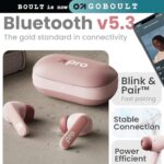 GOBOULT Z20 Pro Truly Wireless Bluetooth Ear Buds with 60 Hours Playtime, 4 Mics Clear Calling, 45ms Low Latency, Touch Controls, TWS Earbuds Bluetooth Wireless (Candy Cane)  : Electronics - Image 11