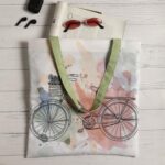 Buy The Purple Tree Cycle Canvas Tote Bag for Women - 1 Pc, Women Tote, Printed Canvas Tote Bag, Printed Tote, Stylish Bags - Image 3