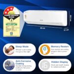 Voltas 1 Ton 3 Star, Inverter Split AC (Copper, LED Display, Anti-dust Filter, 123V Vectra Elegant, White)  : Home & Kitchen - Image 5