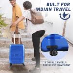 Aristocrat Harbour Cabin Trolley Bag 55 cm | Small | Polypropylene Hardshell Sided Luggage | Smooth 8-Wheel Suitcase | Combination Lock with Sturdy Zipper | 7-Year Warranty - Unisex (Blue)  : Fashion - Image 4