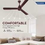 Buy Crompton Energion Hyperjet 1200mm BLDC Ceiling Fan | Point Anywhere Remote Control | BEE 5 Star Rated Energy Efficient | Superior Air Delivery | Anti-Rust | 2 Year Manufacturer Warranty | Brown Online at Low Prices in India -  - Image 4