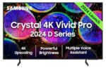 Samsung 138 cm (55 inches) D Series Brighter Crystal 4K Vivid Pro Ultra HD Smart LED TV UA55DUE77AKLXL (Black)  : Electronics