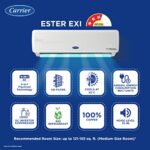 Carrier 1.5 Ton 3 Star AI Flexicool Inverter Split AC (Copper, Convertible 4-in-1 Cooling,High Density Filter, Auto Cleanser, 2023 Model,ESTER Exi - CAI18ER3R32F0,White)  : Home & Kitchen - Image 2