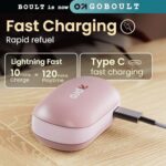 GOBOULT Z20 Pro Truly Wireless Bluetooth Ear Buds with 60 Hours Playtime, 4 Mics Clear Calling, 45ms Low Latency, Touch Controls, TWS Earbuds Bluetooth Wireless (Candy Cane)  : Electronics - Image 6