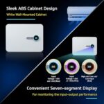 Buy V-Guard iD4 Ace 5540 AC Stabilizer for 1.5 ton Inverter AC | Digital Display with Colour Changing LED Rings | Intelligent Time Delay System| 3 Year Warranty | White (Working Range 130-280 VAC) Online at Low Prices in India -  - Image 5