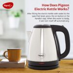 Pigeon by Stovekraft Amaze Plus Electric Kettle (14289) with Stainless Steel Body, 1.5 litre, used for boiling Water, making tea and coffee, instant noodles, soup etc. (Silver)  : Home & Kitchen - Image 5