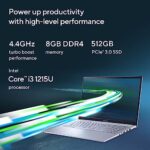 ASUS VivoBook 15 (2022), Intel Core i3-1215U, 12th Gen, 8GB RAM, 512GB SSD, FHD, 15.6"/39.62cm, Windows 11, MS Office 2021, Icelight Silver, 1.7KG, X1502ZA-EJ322WS, Backlit KB Laptop  : Electronics - Image 3