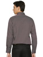 Van Heusen Men's Checkered Slim Fit Shirt (VHSFFSLBJ44544_Wine  : Clothing & Accessories - Image 2