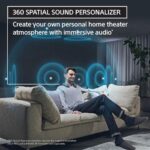 Sony SRS-NS7 Wireless True Wireless Neckband Bluetooth Speaker with Dolby Atmos Personalized Home Theater Audio, Built-in mic, 12 Hours of Battery Life, and Included Wireless TV Adaptor WLA-NS7-Black  : Electronics - Image 5