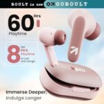 GOBOULT Z20 Pro Truly Wireless Bluetooth Ear Buds with 60 Hours Playtime, 4 Mics Clear Calling, 45ms Low Latency, Touch Controls, TWS Earbuds Bluetooth Wireless (Candy Cane)  : Electronics - Image 4
