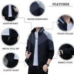 Buy MIA FASHION Mens Jackets for Summer, Lightweight Windcheater Jacket, Full Sleeves, Regular Fit, Stylish Stand Collar, Zipper Closure - Image 6